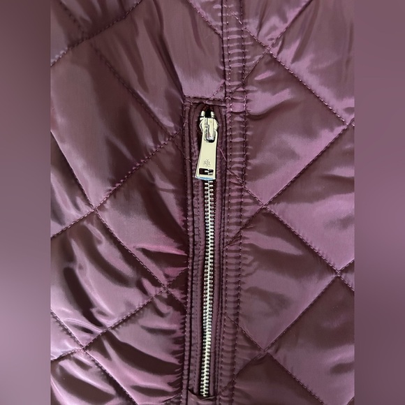 Women’s Ralph Lauren Women’s Wine Color Quilted Vest, Sz. PL (*PETITE LRG*) NWOT - Picture 5 of 6
